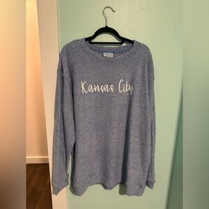 Boxercraft Blue Crew Neck Kansas City Sweater NWT